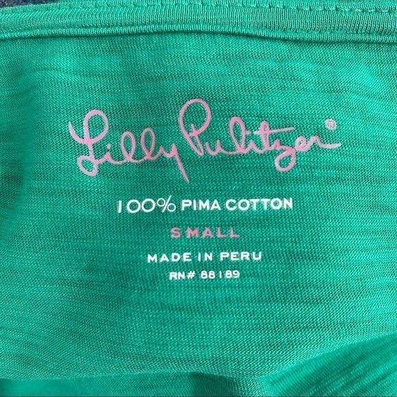 Lilly Pulitzer Small Somerset Emerald Solid Green Dress Mini Dress Ruffle Sleeve - Picture 8 of 8